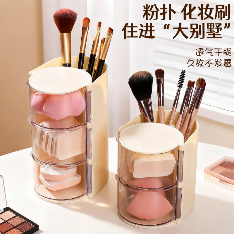 Cosmetic rotating storage box