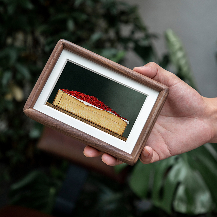 Black Walnut 8-inch solid wood photo frame high-level 6-inch ornaments to wash photos to make photo album frame mounting frame 7-inch