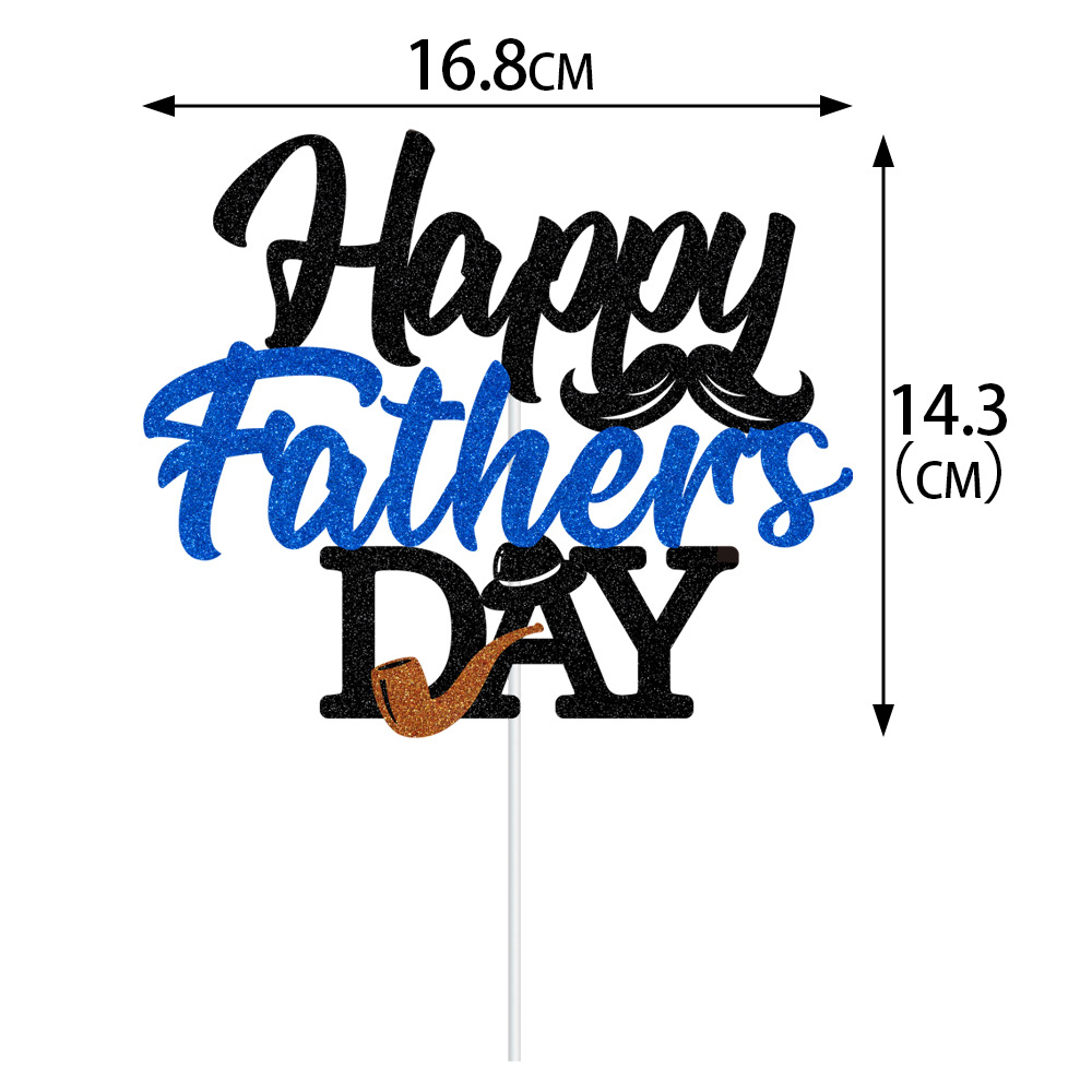Feliz día del padre bandera pastel decoración inserción de tarjeta grande Diseño de fiesta temática del día del padre amazon