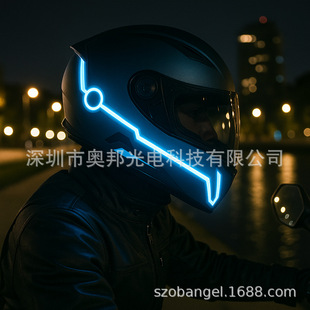 Night Riding Helmet Atmosphere Light Luminous Strip Motorcycle Helmet Night Warning Light with Helmet Led Luminous Strip