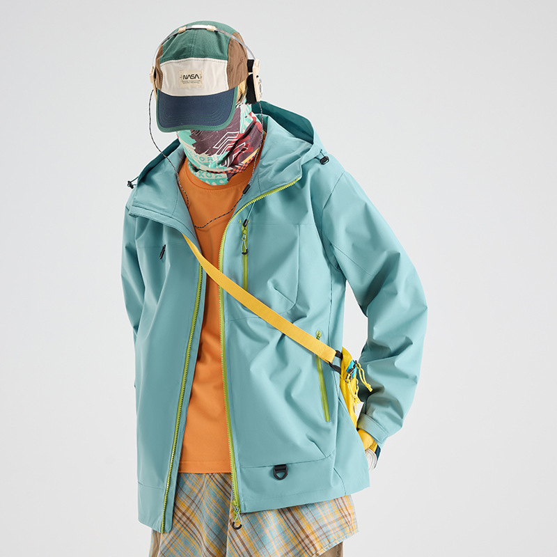 情侣款冲锋衣男山系夹克外套男户外登山服冲锋衣男女潮休闲外套|undefined