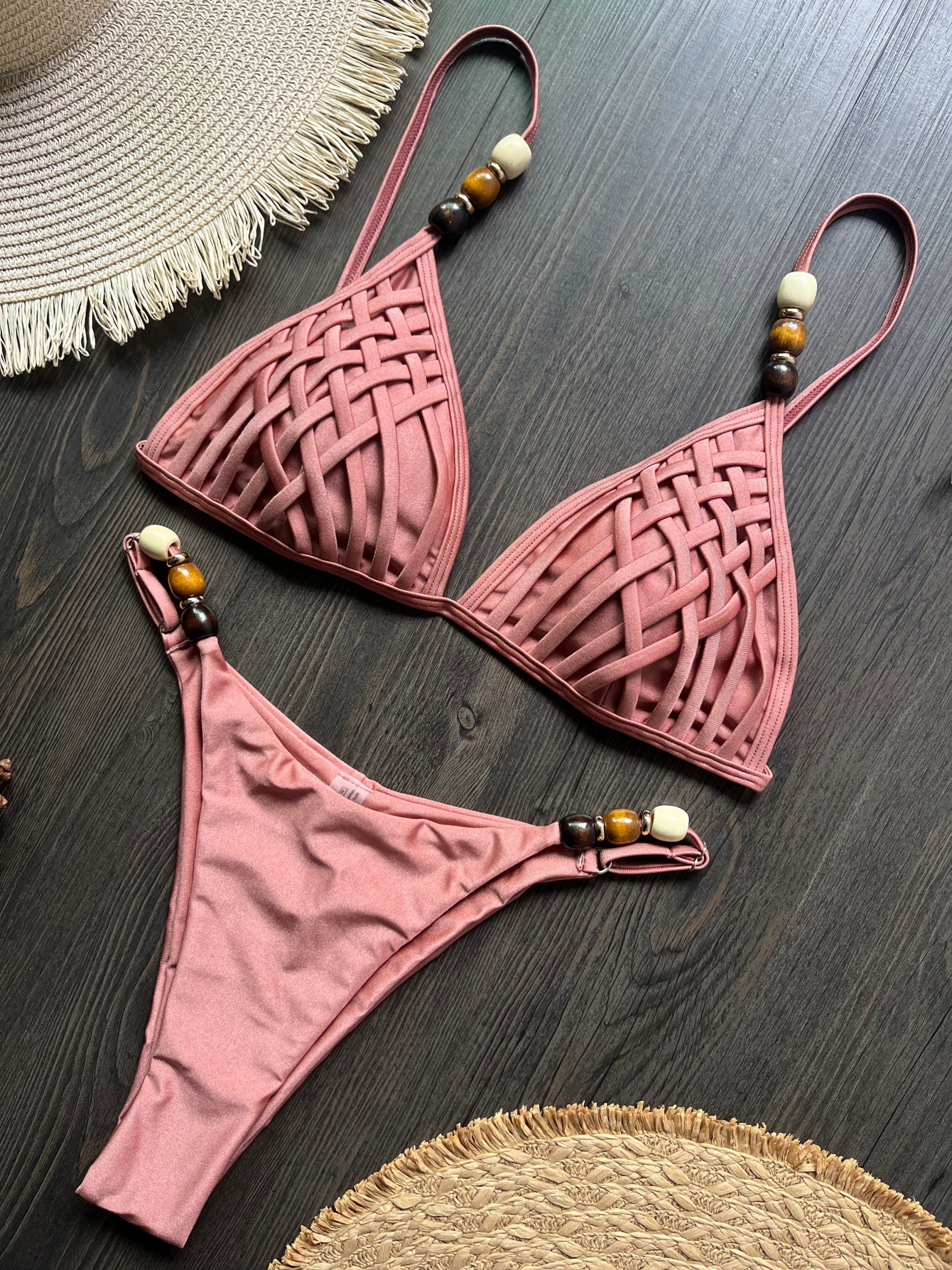Women's Clothing Women's Sexy Solid Color Bikini Two Piece Swimsuit Style Best Seller Quick-Dry Polyester, Modest Coverage_voghion.com