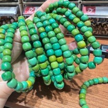 高瓷菜籽黄菱镁矿老型珠手链1条diy文玩时尚配饰佛珠手串饰品