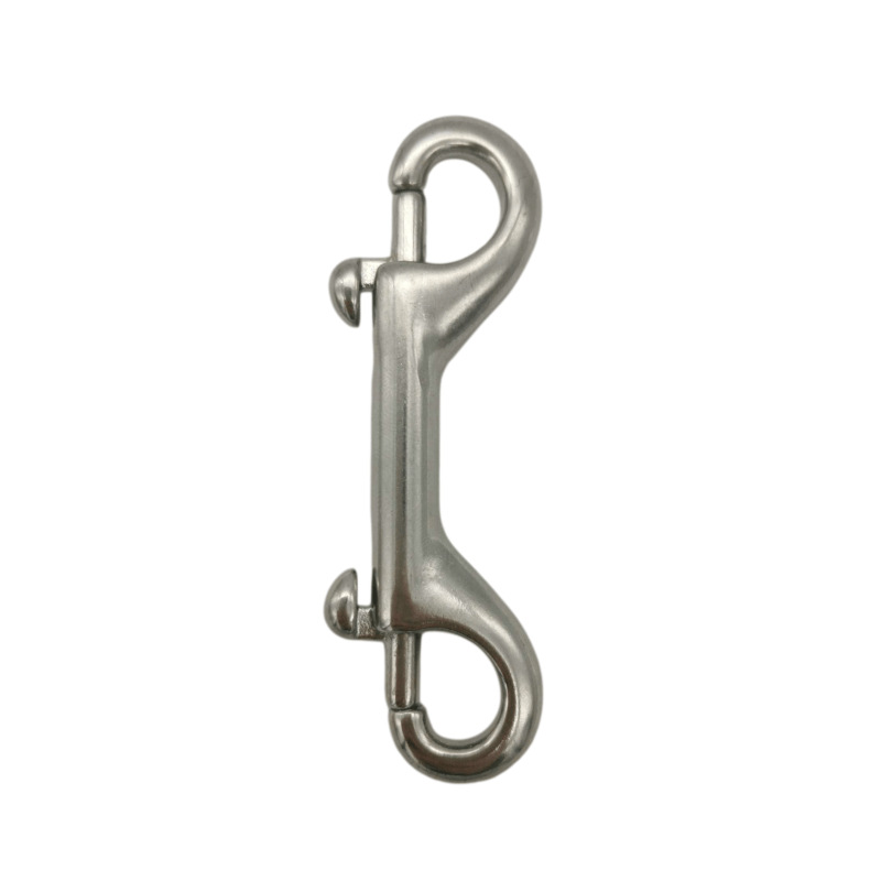 316不锈钢船用索具 双头钩 弹簧钩 潜水配件 健身器材配件