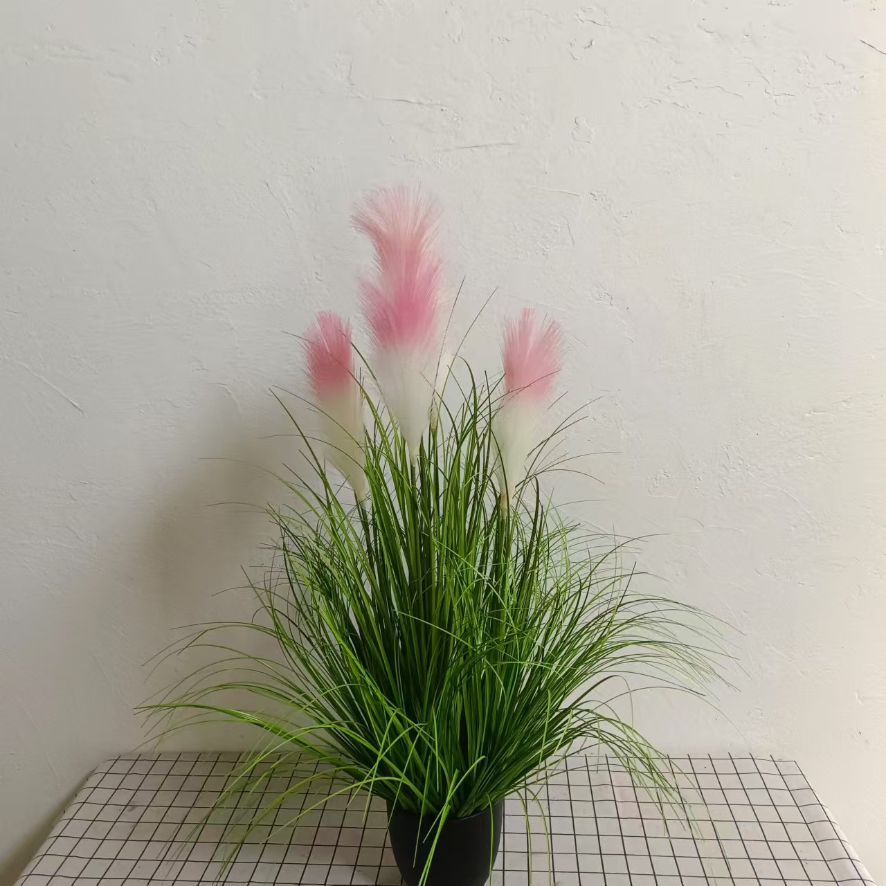Plantas de caña artificiales verdes falsas plantas de césped decoración doméstica césped accesorios de fotografía decoración de suelo bonsai flores interior image 10