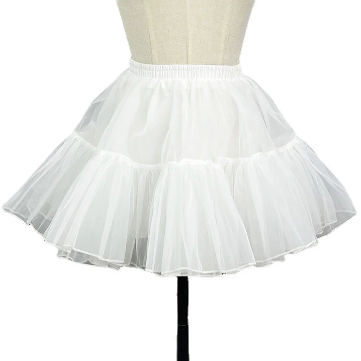 Cosplay boneless skirt support soft gauze skirt