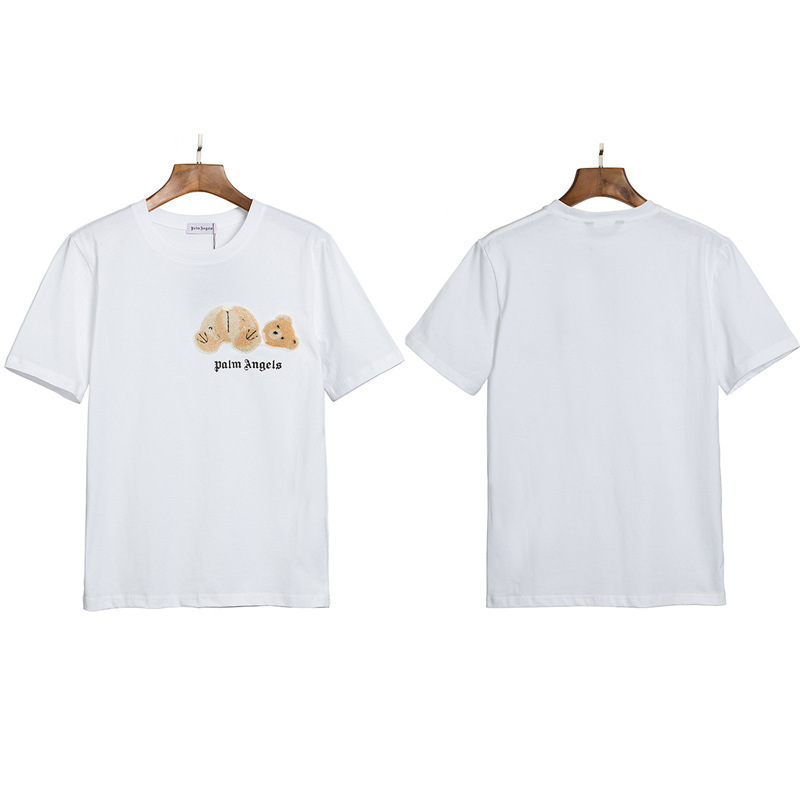 PALM半袖の正しいバージョン パームエンジェルス ヘッドレスベア エンジェルス バタフライプリント Tシャツ テディベア 半袖|undefined
