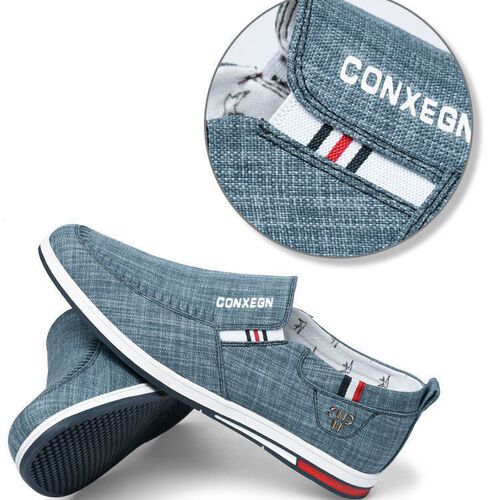 Men's shoes, new breathable canvas shoes, anti-odor slip-on youth shoes, men's Korean version, trendy and versatile old Beijing cloth shoes