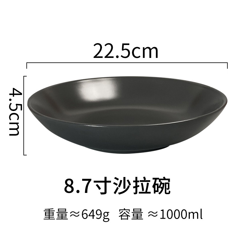 Moda creativa simple vajilla de cerámica traje al por mayor colorido restaurante occidental plato carne taza arroz tazón fideos