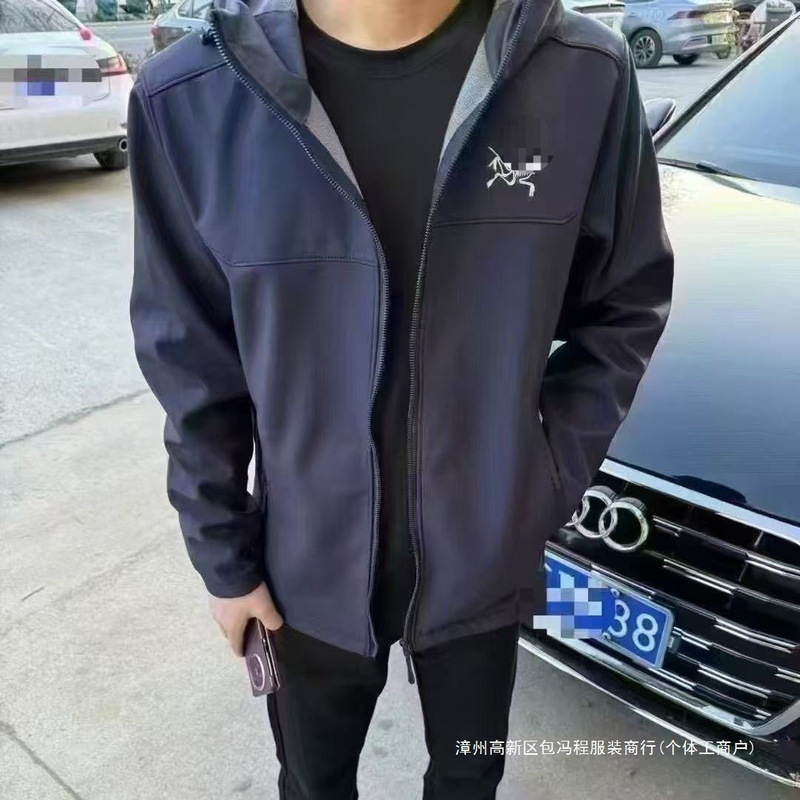 25新款软壳外套新款niao家防水立领户外防风夹克男女冲锋衣刺绣|undefined