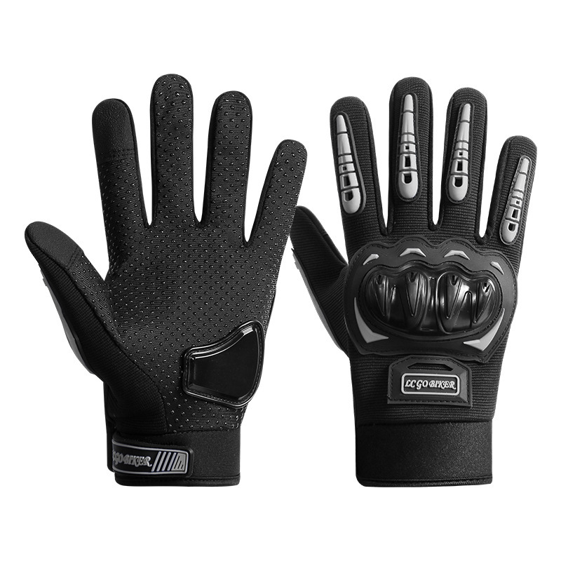 Guantes de motocicleta para montar al aire libre jinetes masculinos equipos antideslizantes y resistentes al desgaste pantalla táctil protección de cáscara dura dedo táctico largo