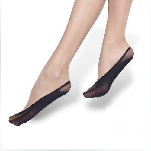 Jiamengyi Sock Bottom 2518 No-Show Socks Invisible Socks Anti-Slip Ultra-Thin Flat Socks Black Short Socks Stockings 5 Pairs Pack