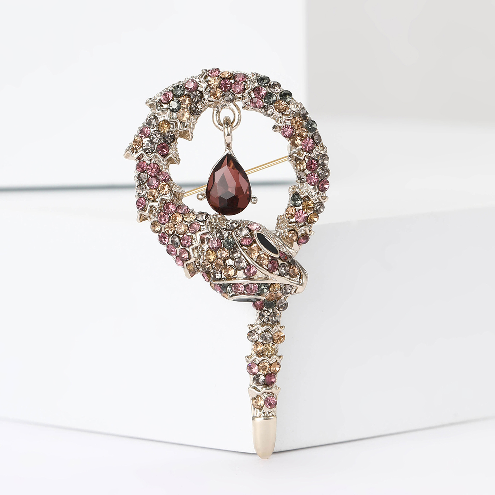 11g Weight Brooches Classification Holiday, Banquet, Daily Occasion Alloy Material Snake Pattern Unisex Gender Lady Style Lady Pin Snake Alloy Unisex Brooches 6