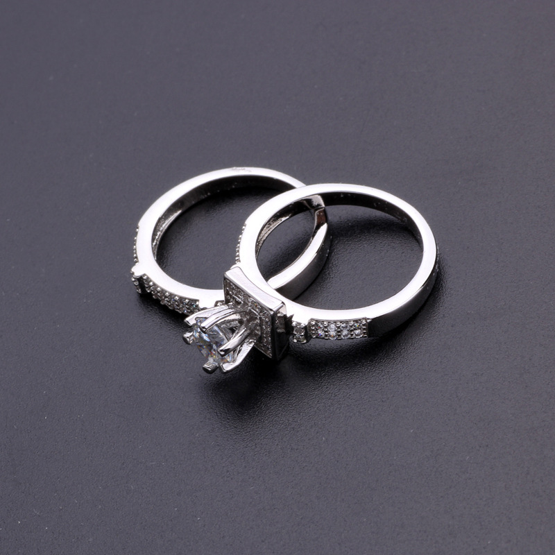 Sanjie desea la venta caliente nuevo ZIRCON artificial ocho corazones y ocho flechas anillo femenino europeo y americano moda completa diamante anillo de compromiso