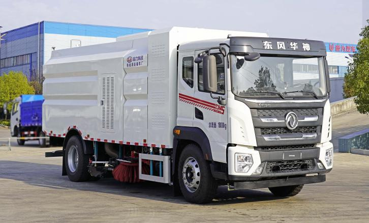 Dongfeng Huashen Pure Electric Cleaning and Sweeping Vehicle, 22 Cubic Meters, Small Three-Axle Dump Truck, Self-Unloading, Supplied to Africa for New Energy Water Spraying