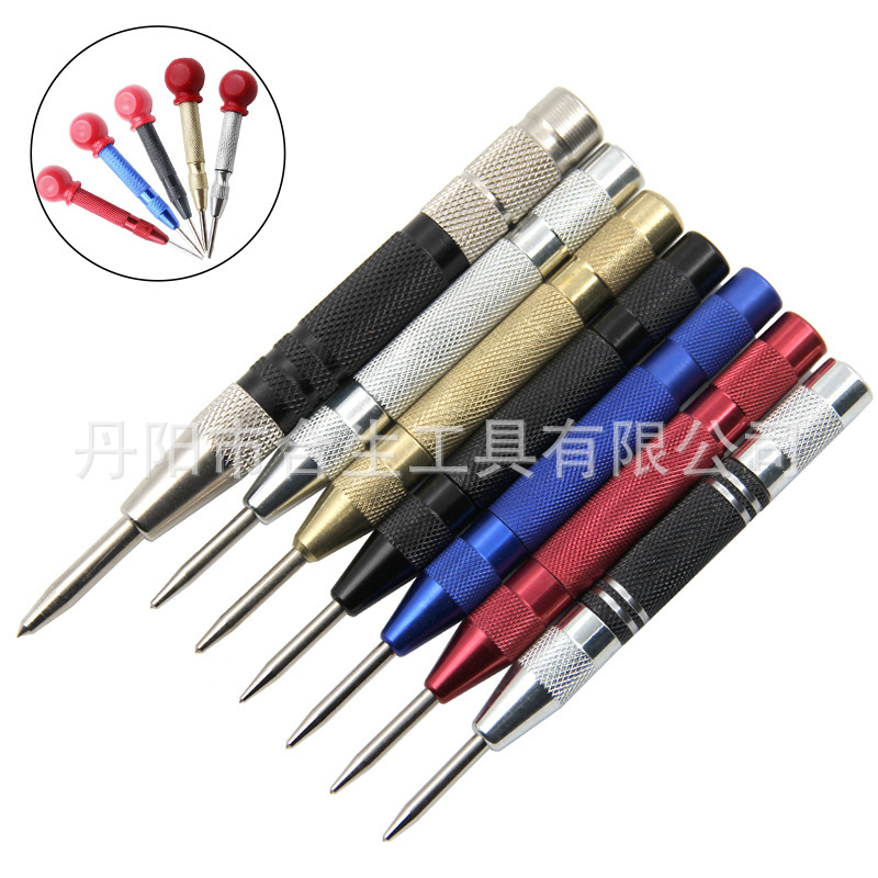 Cross-border center punch automatic spring type locator glass striker window breaker punch centering punch