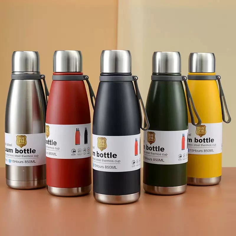 全钢316不锈钢保温杯大容量运动水壶可乐瓶茶水分离男水杯批发