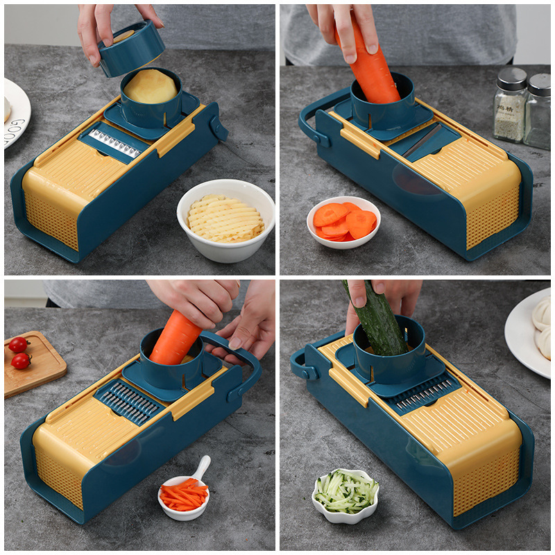 Cortador de verduras, artefacto mágico, cortador multifuncional, cortador de seda de patata, raspador de seda, limpiador de seda doméstico, tablero de seda de zanahoria