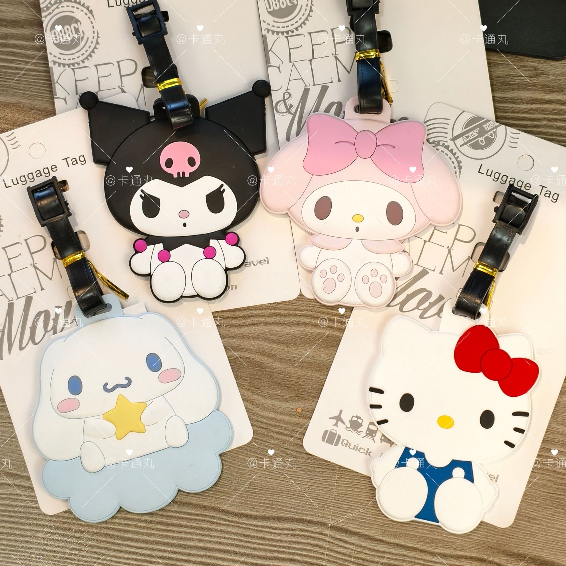 My Melody Hello Kitty Kuromi Cinnamoroll Luggage Tag Cute Bag Check-In Boarding Identification Pendant Cartoon