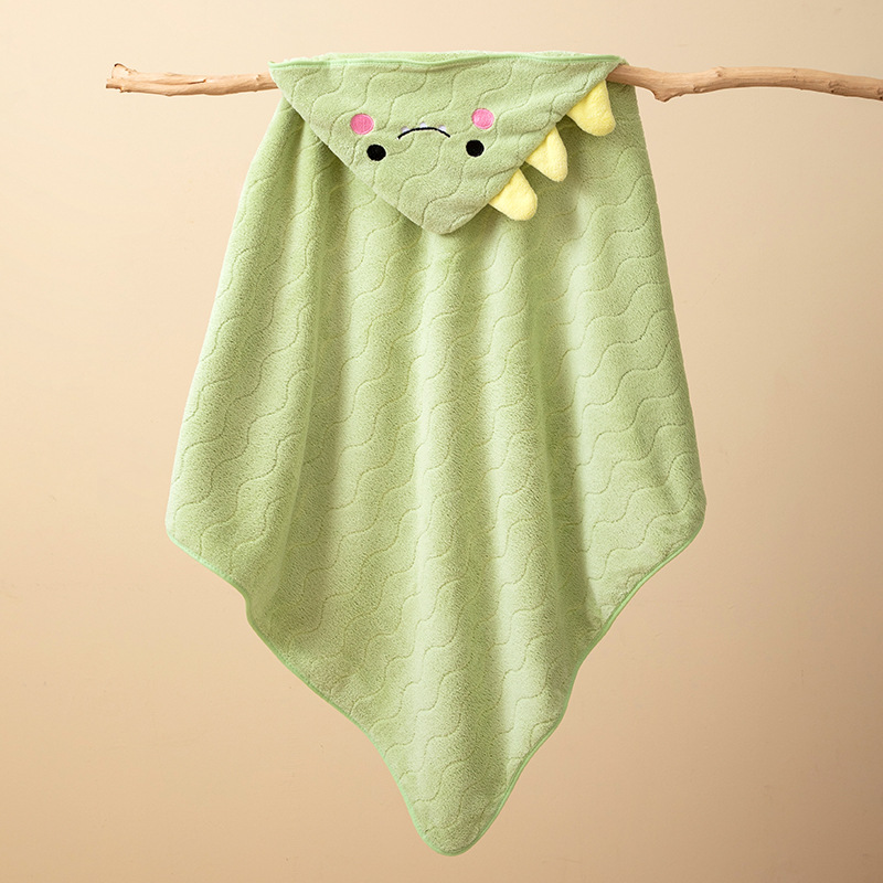 Toalla de baño para niños de lana de coral toalla de baño para recién nacidos toalla de baño linda capa de dibujos animados albornoz