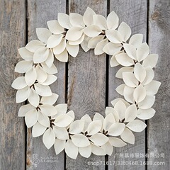 爆款秋季毛毡叶花环装饰跨境亚马逊感恩节全年日常Fall Wreath