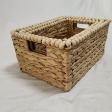 北欧风水葫芦草储物筐手工编织筐客厅摆件家用桌面杂物草编收纳篮