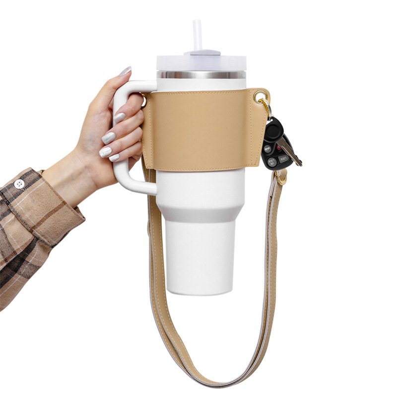 水瓶架皮革背帶