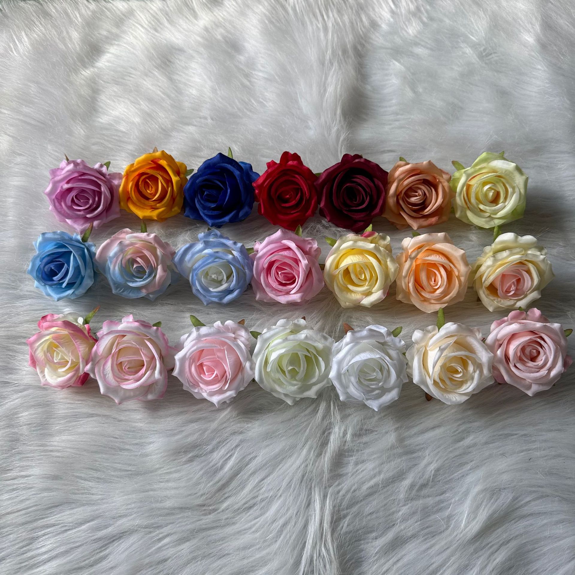 仿真绢布玫瑰花头朵婚庆婚礼婚车场景酒店布置花墙拱门绢花批发