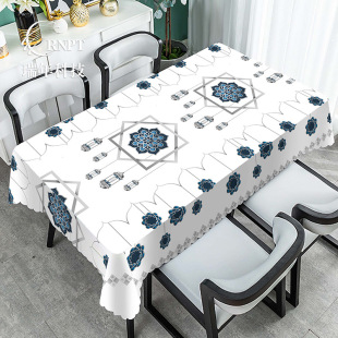Ruian Factory Direct Chinese Retro Household Rectangular Tablecloth Waterproof Oil-proof Tablecloth PVC Tablecloth