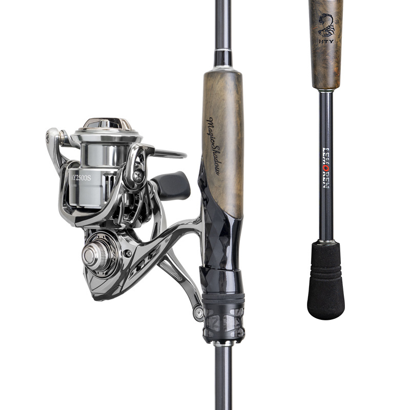 魔人魔影ML路亜竿紡績車輪水滴セット炭素遠投スズキの口を長くして釣り竿路亜