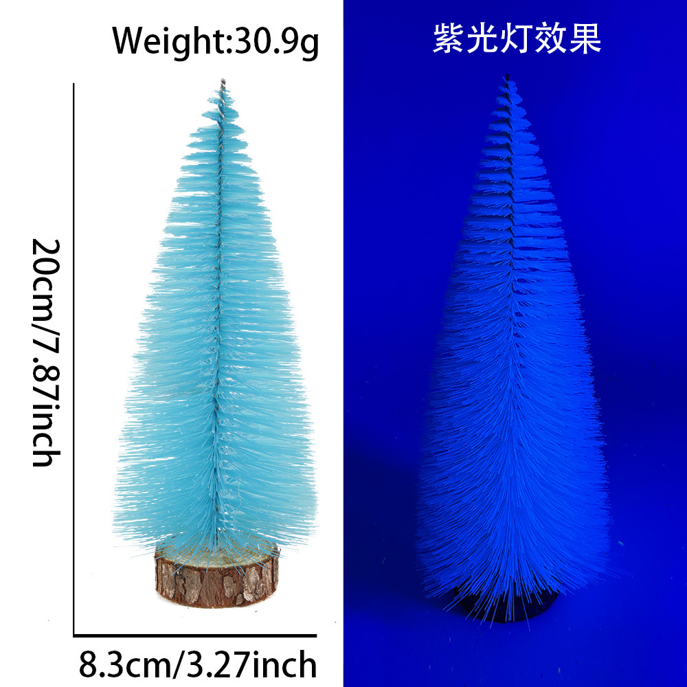 Amazonas mini árbol de Navidad fluorescente color pines de árbol de Navidad ventana decoración de escritorio imitación decoración de árbol pequeño
