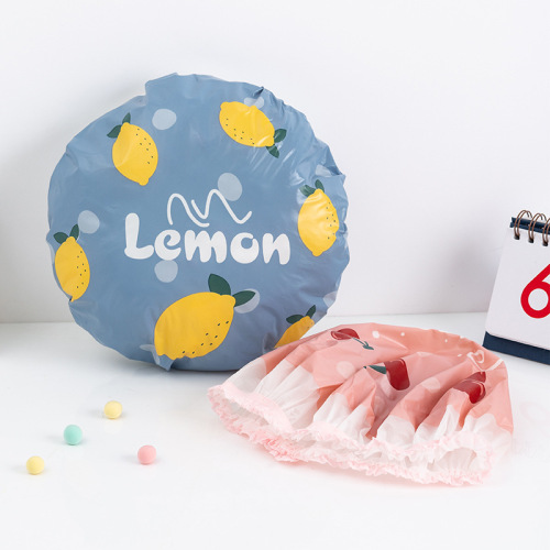 Shower cap waterproof shower cap for adult women cute fruit waterproof bath shower head cover kitchen oil fume cross-border exclusive supply