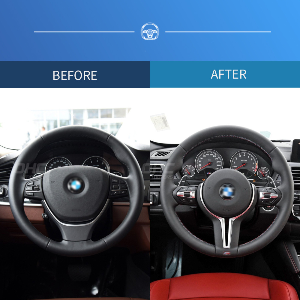 EU UK warehouse is suitable for BMW 1-7 Series, X1-6, M3-6 modification and upgrade of BMW full-leather steering wheel assembly