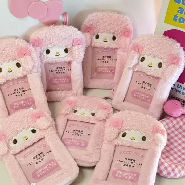 Xiaohongshu-style KT cute little sheep plush card holder for students, suitable for meal cards and bus cards, can be hung on a backpack