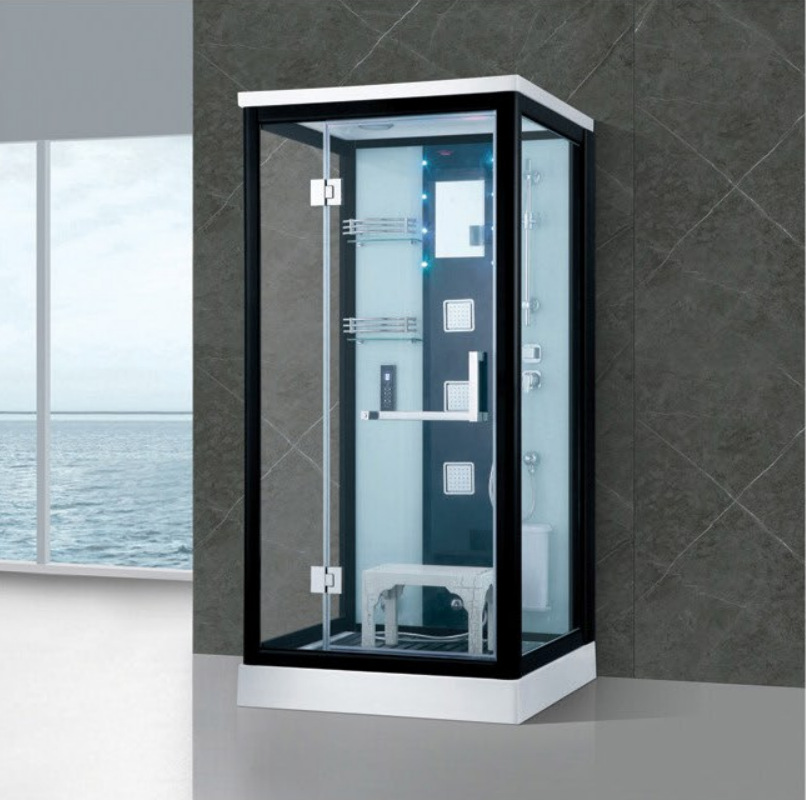 Baño de ducha integrado Baño de sauna de vapor húmedo 1080 asiento doble ducha integrado cuarto de separación húmeda y seca separación Baño