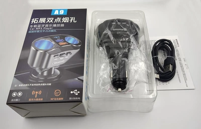 Mobil şarj cihazları car charger one drag four - dual-port-bluetooth-48a-car-charger-5v-3a-pd-charging-cable-color-box-packaging