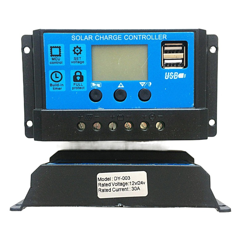 Controlador solar 10A20A30A12/24V identificación automática voltaje de la batería pantalla LCD con USB5V