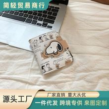 史努比韩国ins可爱卡通史努比短款钱包零钱包两折pu拉链硬币卡包