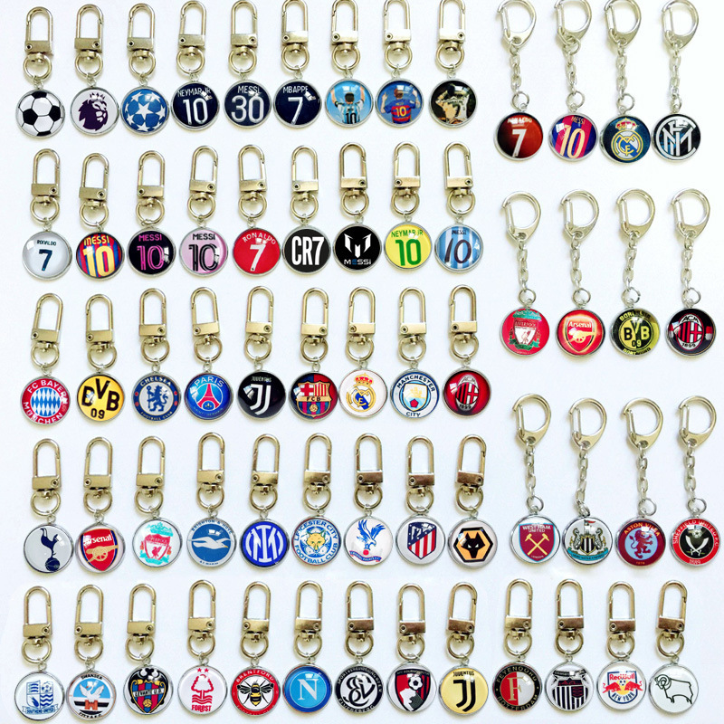 World Cup European Football Club Team Emblem Keychain Champions League Emperor Horse Pendant Cross-Border Pendant Fan Small Gift