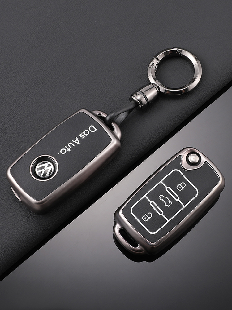 Adecuado para la funda de la llave Volkswagen Sagitar todo incluido TPU patrón de piel exploración Yue Passat Bora LaVida Yue hebilla de la caja protectora