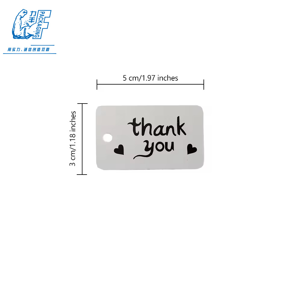 现货纸卡 长方形感谢卡Thank you纸卡吊牌 礼品礼物吊牌