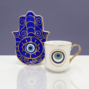 Cross-border distribution of Turkish coffee cups and saucers suit Nordic creative household ceramic cups afternoon tea cups gifts