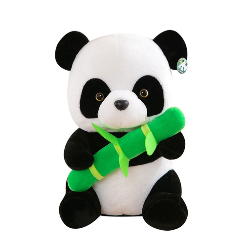 Giant panda doll hugging bamboo simulation panda doll giant bear plush toy cross-border company gift doll pillow