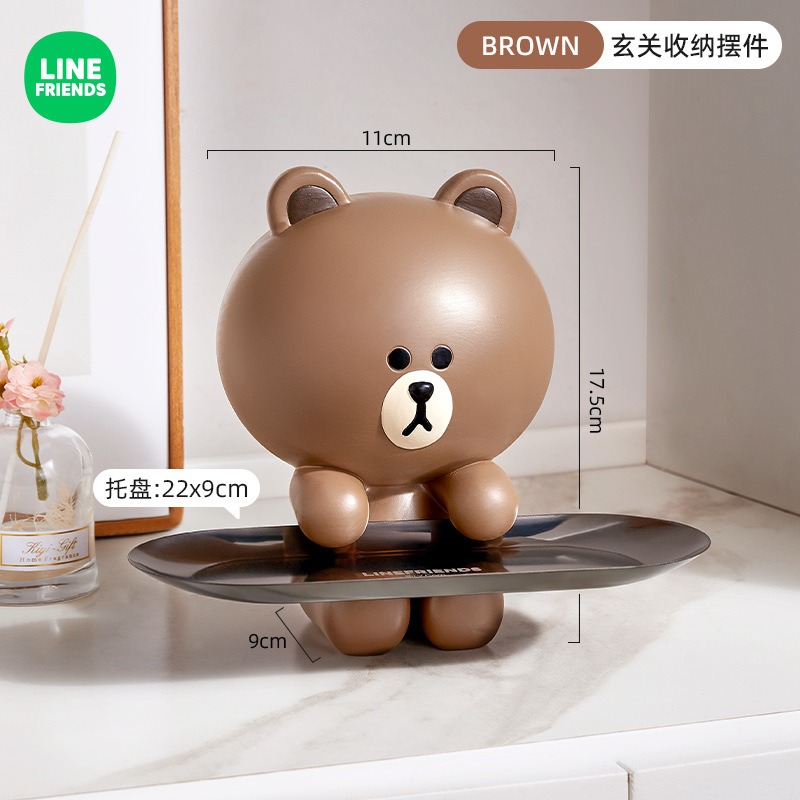 ヒグマリビングルームの装飾品キー収納玄関トレイホームテレビキャビネット誕生日プレゼント玄関靴キャビネット装飾|undefined