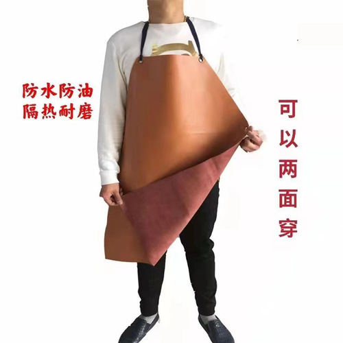 Pure sheepskin whole skin electric welding apron heat insulation waterproof anti-spark wear-resistant welder welding site protective work apron