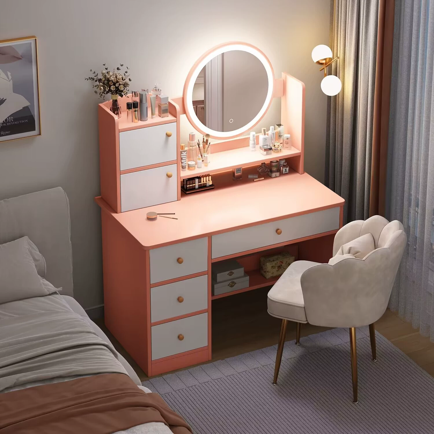 Туалетный столик Небольшая спальня простой современный туалетный столик
