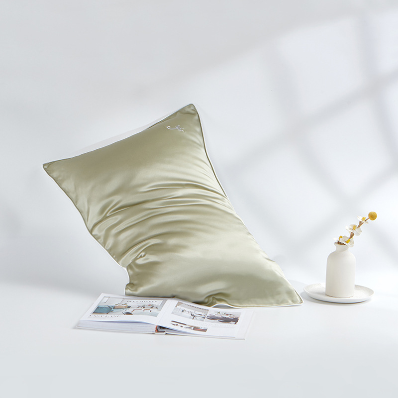 両面シルク100% 绢糸枕カバー19 mベッド枕カバーロゴ枕カバー外国貿易卸売り