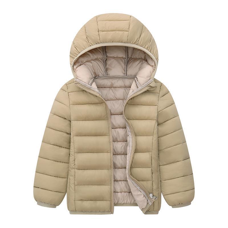 Chaqueta de plumón ligera para niños y niñas, modelo 2025, abrigo corto de algodón para niños pequeños y mayores.