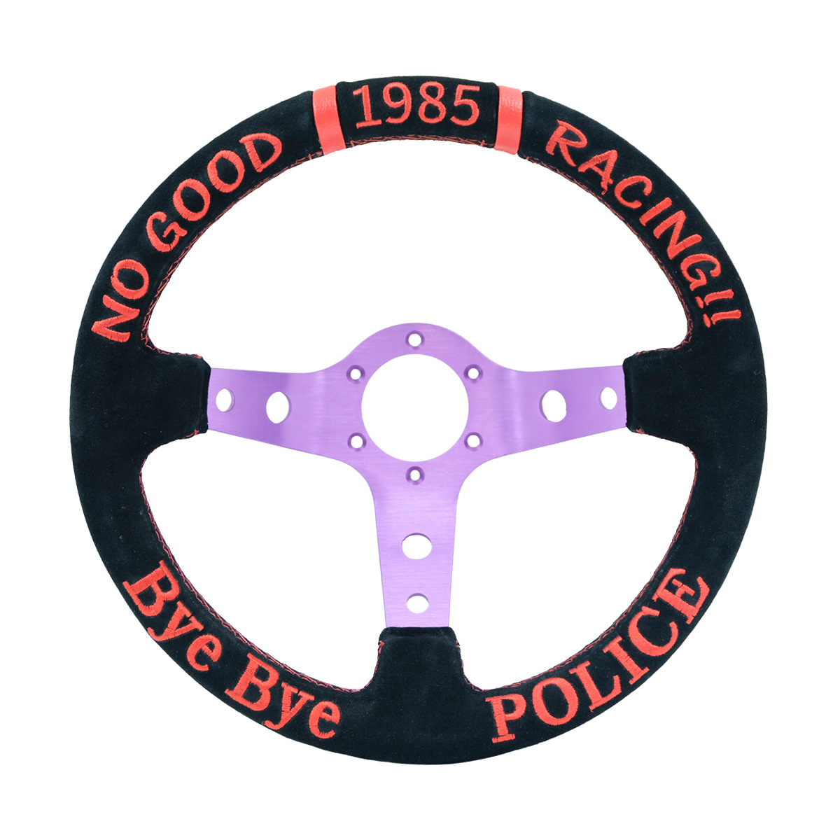 Qìchē – NO GOOD RACING Steering wheel - purple-frame-330mm