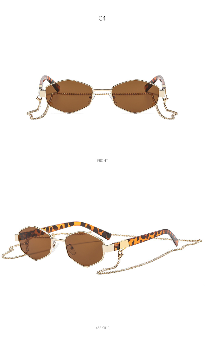 Modische Polygonale Sonnenbrille Für Damen Kleine Form_voghion.com